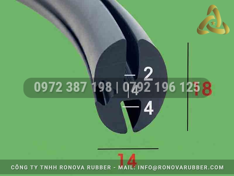 Ron cao su chữ H chất lượng cao làm kín cửa máy công nghiệp giao hàng nhanh tại Cao Su Ronova